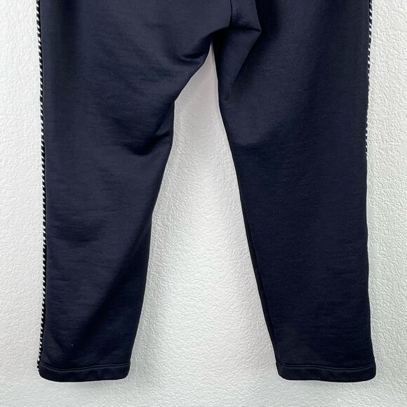 The Kooples Grosgrain Trim High Rise Tapered Black Ankle Jogger Sweatpants XS/LG - Picture 13 of 16